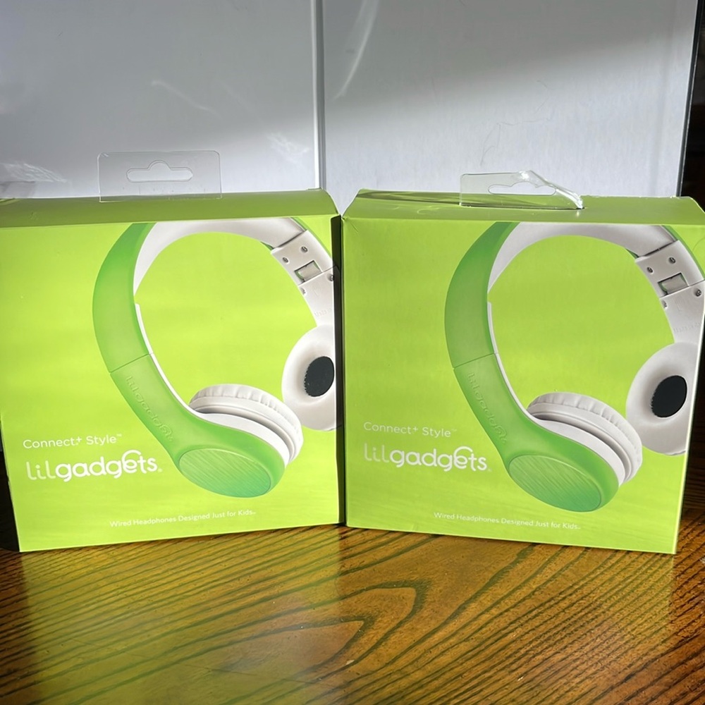 2 PACK OF LILGADGETS WIRED HEADPHONE JUST FOR KIDS. NWT.